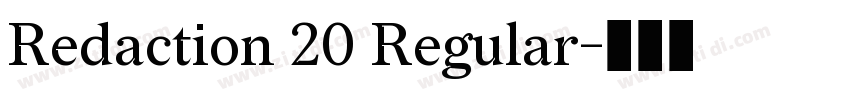 Redaction 20 Regular字体转换
